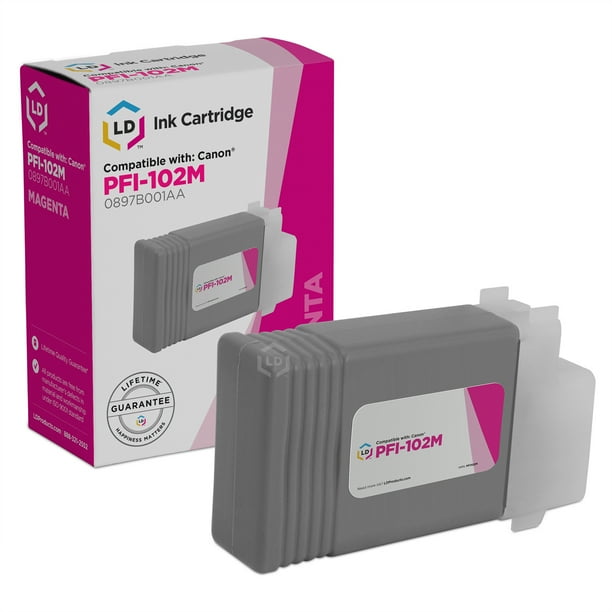 Compatible Replacement For Canon Pfi 102m Magenta Cartridge For Ipf500 Ipf510 Ipf600 Ipf605 Ipf610 Ipf700 Ipf710 And Ipf7 Walmart Com Walmart Com