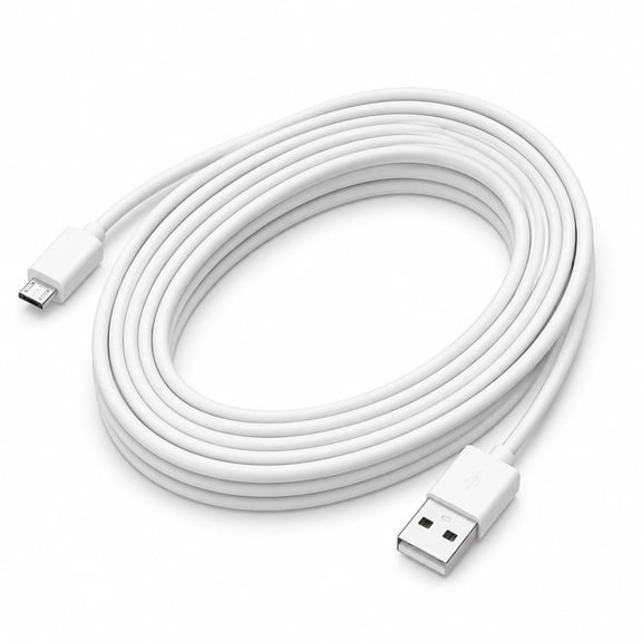 Sourcingbay 16 ft Micro USB Camera Power Cable Compatible with Wyze Cam v2 v3 and Blink Mini 1st Gen, White
