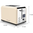thumbnail image 4 of Savania 2-Slice Stainless Steel Bread Toaster, Wide Slot with LCD Display, Control Panels, Bagel/Defrost/Cancel Functions, 6 Setting Shade Dial, Removable Crumb Tray, 4 of 7