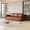 Light Brown, variant on 94" King Pull Out Sofa Bed, 3-in-1 Convertible Sleeper Sofa with Nailhead Trim and Rolled Arm, Luxurious Faux Leather Cloud Couch for Living Room, Light Brown