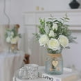 thumbnail image 2 of Dalazy Artificial Flowers - Realistic Appearance And Low Maintenance Elegant Artificial Silk Roses In Vase Blue, 2 of 6