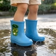 thumbnail image 2 of SUYIDA Frog Print Rain Boots for Kids Boys Girls Soft Sole Rubber Easy Pull On Boots for Preschool Elementary Outdoor Rain Boots, 2 of 5