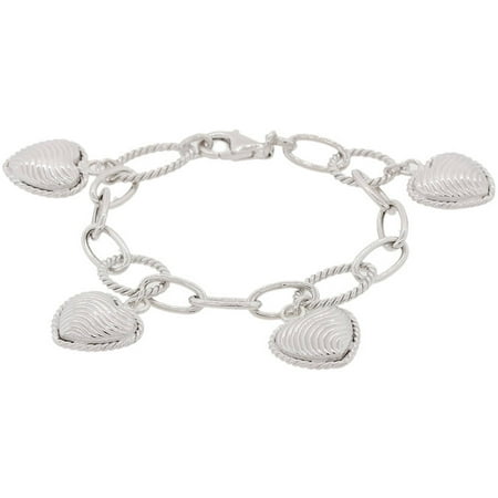 Pori Jewelers Sterling Silver Big Hearts Bracelet
