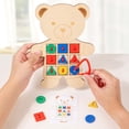 thumbnail image 6 of Button Matching Toy, Lacing Thread Toy, Early Education Puzzle, Shape Color Learning Toy, Montessori Fine Motor Toy, Preschool Educational Toy, Toddler Learning Toy, 6 of 9
