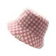 thumbnail image 5 of Empire Cove Checkered Tile Reversible Bucket Hat Fisherman Cap Women Men Pink, 5 of 5