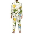 thumbnail image 5 of Kll Bees Collecting Nectar Sleepwear Mens Flannel Pajamas,Long Cotton Pj Set, 5 of 9