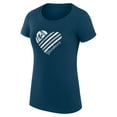 thumbnail image 2 of Women's G-III 4Her by Carl Banks  Navy New York Yankees Super-Slim Fit Lightweight Heart Graphic T-Shirt, 2 of 5