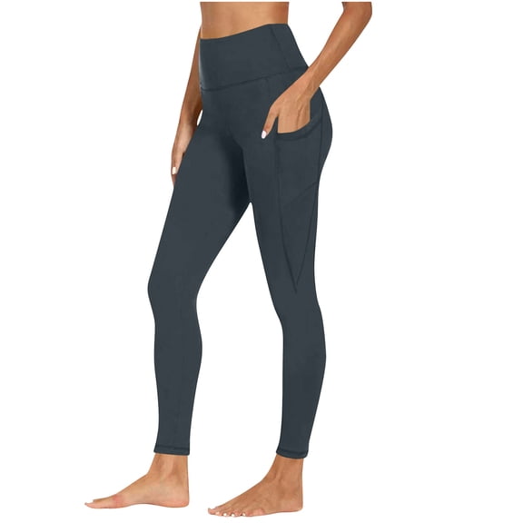 QQZ Leggings For Women, High Waisted Workout Leggings, Womens Stretch Athletic Leggings With Side Pockets