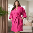 thumbnail image 5 of Elegani Waffle Weave Kimono Robe - Unisex Plus Size XXL, Soft & Cozy, Thigh Length, 5 of 5