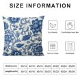 thumbnail image 5 of Nawypu  Throw Pillow Cover Chinoiserie Striped Floral Bird Blue White Porcelain Soft Comfortable Pillow Cushion Cases Holiday Home Decor  for Room Bed Sofa, 5 of 5