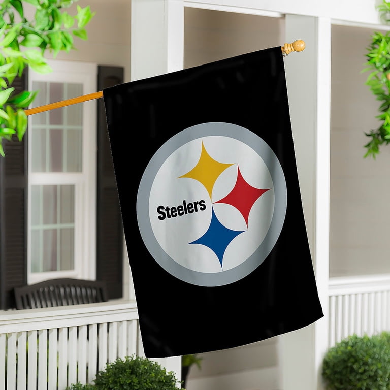 Pittsburgh Steelers Garden Flag & Pole Stand Set - 13x18 Inch Double Sided Yard Flag