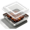 thumbnail image 2 of Stainless Steel Baking Pan, Multi-Purpose Kitchen Tray With Lid and Rack, for Toaster Oven Roasting, Multi-color, 2 of 7