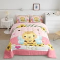 thumbnail image 1 of Juego de cama Cute Honey Bee Animal Comforter Yellow Bee Comforter Set for Kids, 1 of 7