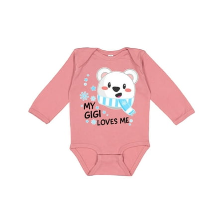 

Inktastic My Gigi Loves Me- Polar Bear Gift Baby Boy or Baby Girl Long Sleeve Bodysuit