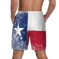 thumbnail image 2 of Mens Swim Trunks Texas Flag Quick Dry Board Shorts with Compression Liner, 2 of 6
