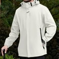 thumbnail image 4 of WTOBBY Men's Outdoor Windbreaker Jacket with Hood, Windproof and Waterproof Workwear Sport Coat for Outdoor Activities and Daily Wear,White XL, 4 of 4