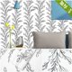 thumbnail image 3 of Papel tapiz geométrico de hojas doradas, papel tapiz autoadhesivo de estilo bohemio para decoración del baño y el hogar, 3 of 5