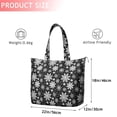 thumbnail image 4 of Black Christmas Snowflake Pattern Travel Tote Bags for Women Carry On,Large Weekender Bags for Women Travel,Multi Functional Duffle Bag for Work,Shopping,Sports, 4 of 5