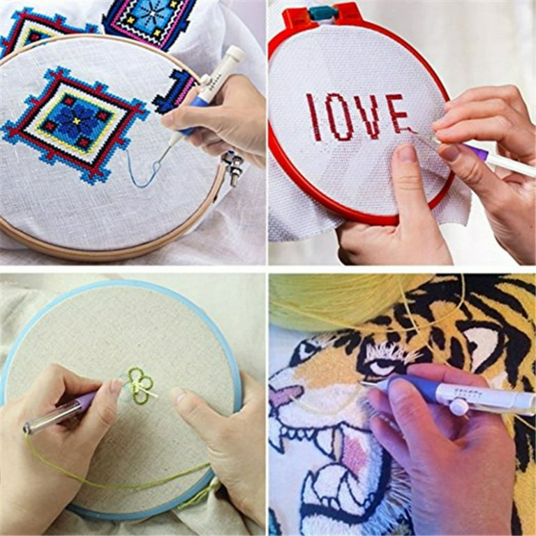  TEHAUX Russian Poke Embroidery Punch Needle Tool Cross