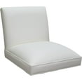 thumbnail image 3 of Swivel Wood Counter Stool Sommerville 26" Seat - White Vinyl - Dark Walnut, 3 of 4