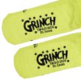 thumbnail image 4 of Dr Seuss The Grinch Who Stole Christmas Adult Fuzzy Holiday Gripper Slipper Socks Crew Socks OSFM, 4 of 7