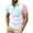 White, variant on WREESH Men's Patchwork Henley Shirts Casual Short Sleeve T-Shirt with Color Blocking and Button Detail a Trendy Turn Down Collar Top for Men White