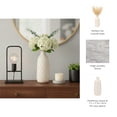 thumbnail image 5 of Ceramic Vase with Plaid Textured Pattern for Living Room Decor and Home Accent - Decorative Flower Vase for Room, Bedroom or Office Display - Elevate House and Table Decor Styling - 16", Ivory & Tan, 5 of 12