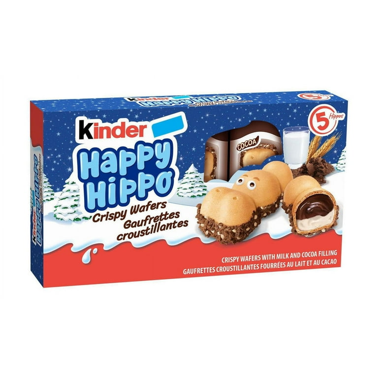 Kinder Happy Hippo Cocoa Cream Biscuits, 5ct, 103g/3.6 oz. Box {Imported  from Canada} 