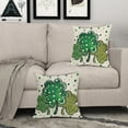 thumbnail image 3 of St Patricks Day Pillow Covers 20x20 Set of 2 Green Lucky Clover Shamrock Polka Dot Decorative Outdoor Throw Pillows St. Patrick''s Day Cushion Covers Rustic Decor for Couch Sofa Bed, 3 of 6