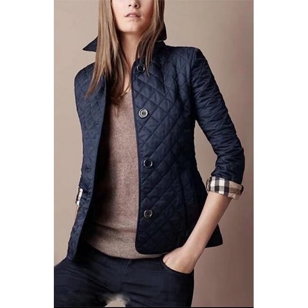 Deseo abrigo multicolor popular moda temperamento solapa de un solo pecho ajustado cálido hilado de algodón