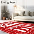 thumbnail image 2 of ODIKA 4'x6' Machine Washable Non-Slip Area Rug, Circus Carnival Big Top Performance Acrobatic Show Floor High Traffic Rug, Red, 720854, 2 of 7