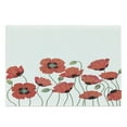 thumbnail image 1 of Floral Cutting Board, Poppy Flowers in Garden Fresh Plant Idyllic Nature Fragrance Theme Print, Decorative Tempered Glass Cutting and Serving Board, Large Size, Orange Green, by Ambesonne, 1 of 1