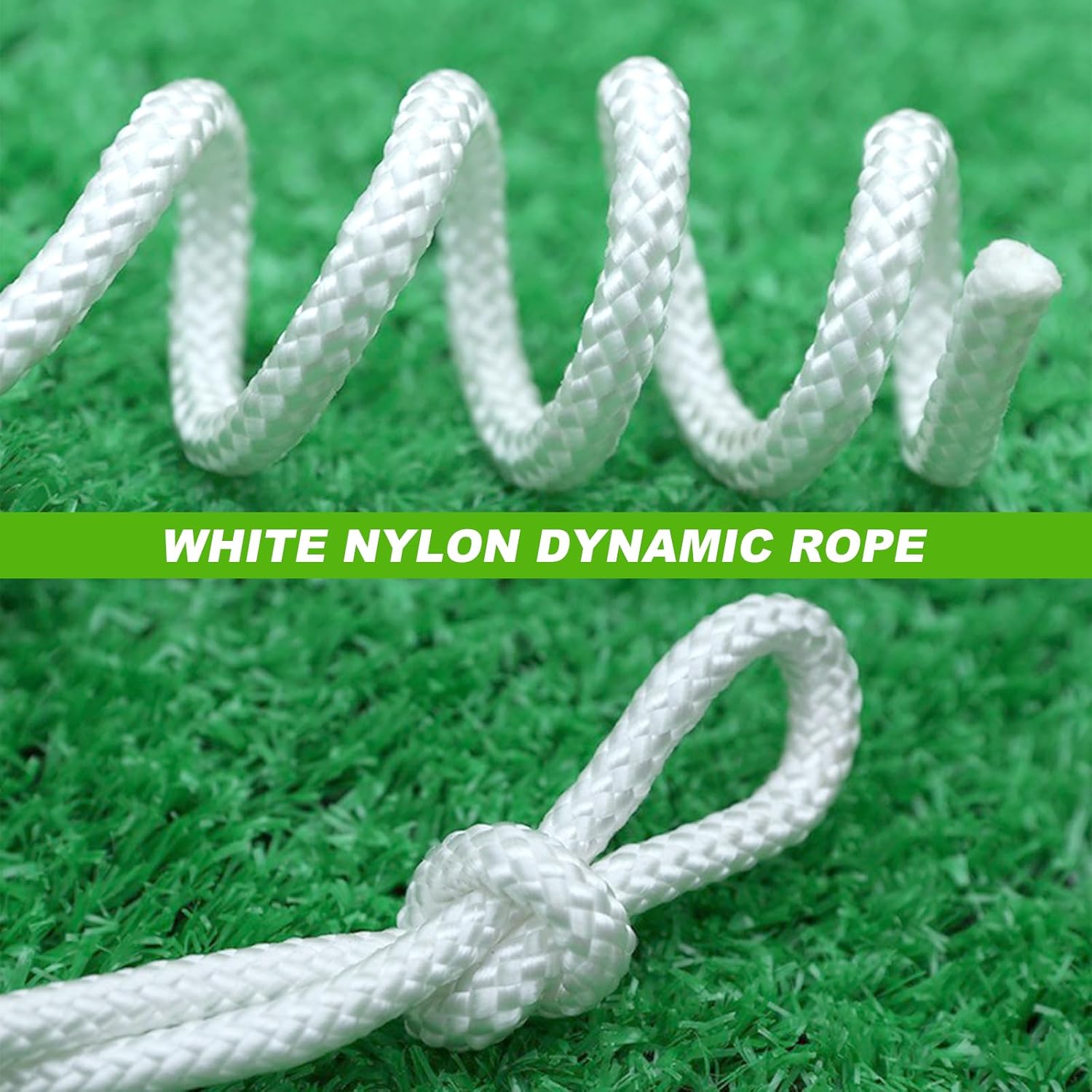 Picture Hanging String Cord 20M × 4mm Heavy Duty Braided Nylon Cord Rope White Strong String for Hanging Mirror Frame Photo Paintings