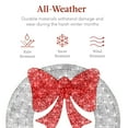 thumbnail image 5 of Best Choice Products 36in Pre-Lit Outdoor Christmas Wreath, LED Metal Holiday Decor w/ 120 Lights, Bow - Silver/Red, 5 of 7