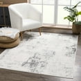thumbnail image 3 of Hauteloom Tigris Collection Hayal Transitional Modern Farmhouse Hallway, Entryway, Kitchen Runner Rug - Long Carpet - Contemporary Distressed - Boho Abstract - Ivory, Beige, Gray - 2'7" x 12', 3 of 8