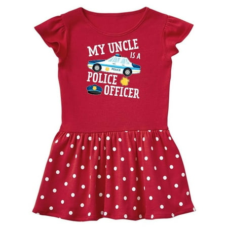 

Inktastic My Uncle is a Police Officer Gift Toddler Girl Dress