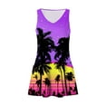 thumbnail image 4 of kytmyeq Women's Casual Summer Tank Dresses With Pockets Hawaiian Print V-Neck Sleeveless Dresses, 4 of 5
