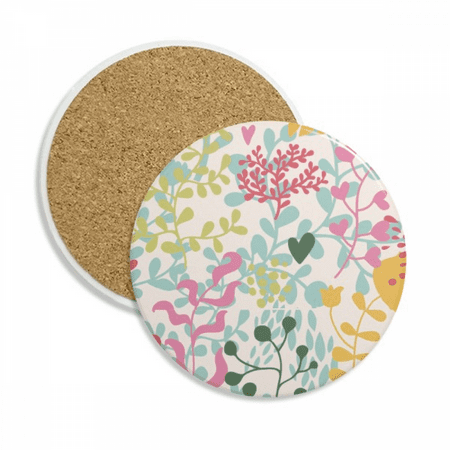 

Multicolor Flower Paint Coaster Cup Mug Tabletop Protection Absorbent Stone