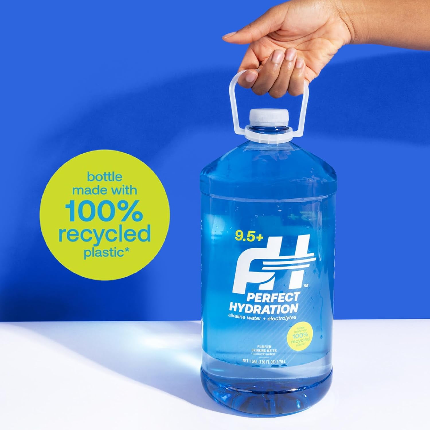 (6 pack) Perfect Hydration 9.5+ pH Alkaline Water, 1 Gallon Bottle