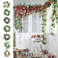 thumbnail image 3 of ODOMY Artificial Rose Vine Silk Flower Garland Hanging Vines Home Outdoor Wedding Arch Garden Wall Decor, 3 of 11