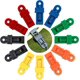 thumbnail image 1 of Abrazaderas de plástico para carpas, clip de lona para actividades al aire libre, acampadas y senderismo, 12 piezas (multicolor), 1 of 5