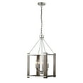 thumbnail image 4 of Jenus 13 in. 4-Light Indoor Rustic Silver and Faux Wood Grain Finish Chandelier with Light Kit, 4 of 4