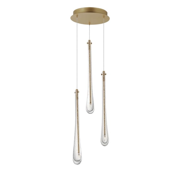 E24213-118GLD-ET2 Lighting-Stillo - 4.5W 3 LED Pendant-18 Inches Tall and 10 Inches Wide-Gold Finish