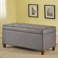 thumbnail image 5 of HomePop Deluxe Large Faux Leather Tufted Storage Bench, Multiple Colors, 5 of 7