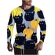 thumbnail image 1 of Camiseta de manga larga con cuello redondo y estampado de Halloween para hombre Pompotops  oipoqjl1987, 1 of 5