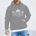 thumbnail image 3 of Chandail à Capuche à Manches Longues Imprimé Lettre Mode Décontractée de Noël pour Hommes, 3 of 4