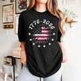 thumbnail image 2 of MuXiKeJi Clothes 250 Anniversary USA Shirt for Women Retro Statue of Liberty Pullover Top Casual Short-Sleeved Patriotic Shirt, 2 of 4