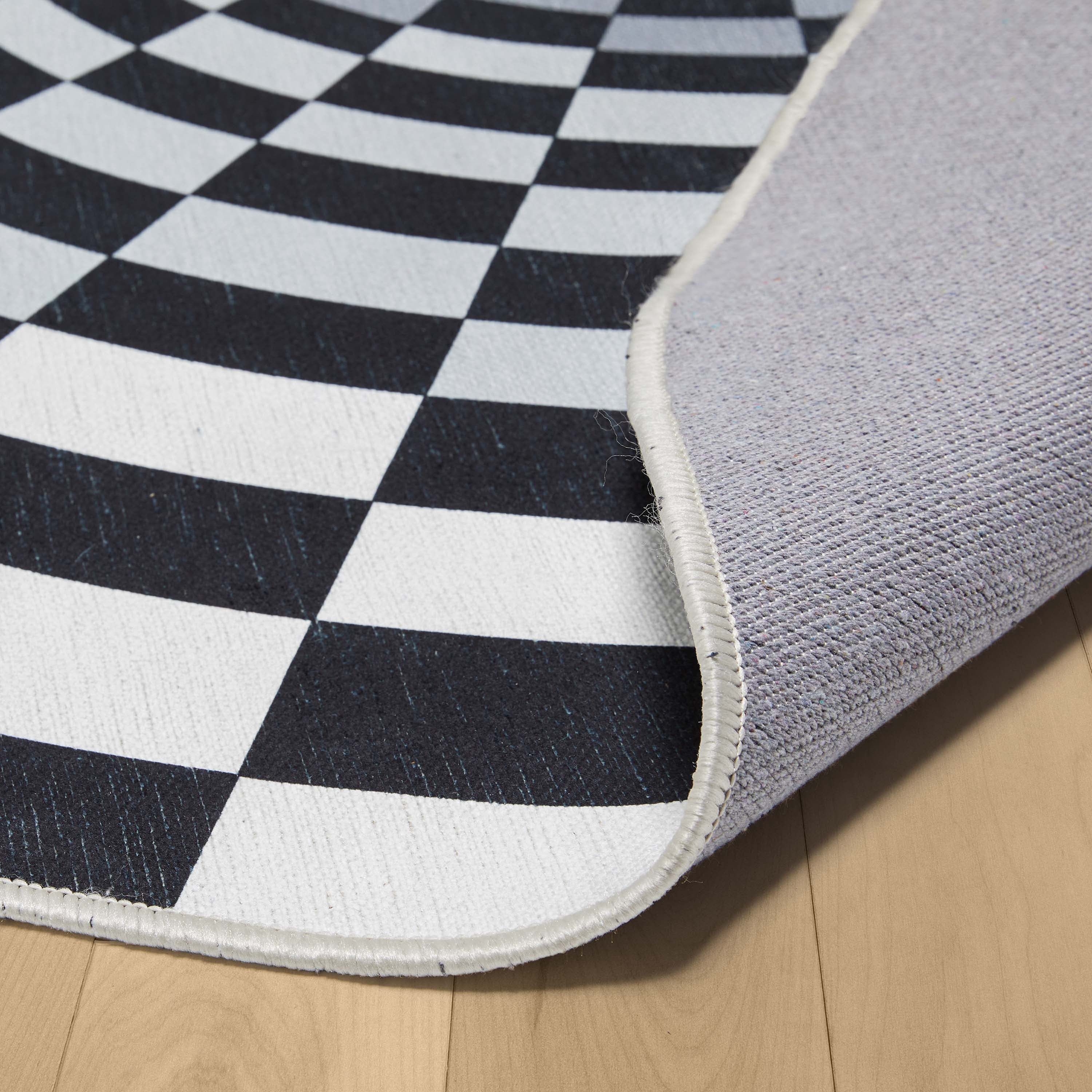 Well Woven Apollo 3D Portal Warp Hole 3D Carpet Botomless Optical Illusion Black Ivory Flat-Weave Easy to Clean 6'7" Round Area Rug