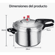 thumbnail image 3 of Olla  Xtellar De Presión De Aluminio De 11 Litros Compatible Con Estufa De Inducción Y Cocina De Gas  Color Plateado, 3 of 3