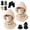 2pcs/Beige, variant on Fleece Double‑Layer Integrated Hat, 3-in-1 Face & Neck Gaiter
